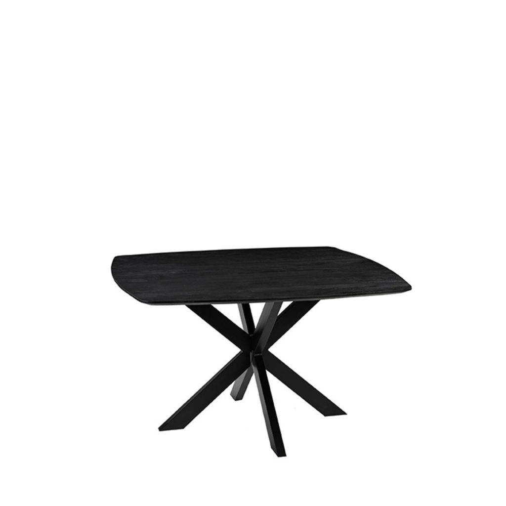 LABEL51 Eetkamertafel Blake - Zwart - Mangohout - 140x140 cm - Afbeelding 2
