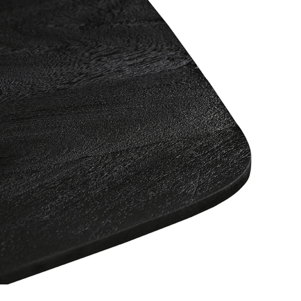 LABEL51 Eetkamertafel Blake - Zwart - Mangohout - 140x140 cm - Afbeelding 6