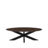 LABEL51 Salontafel James - Espresso - Mangohout - 130 cm - Afbeelding 2