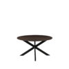 LABEL51 Eetkamertafel Otis - Espresso - Mangohout - 130 cm - Rond