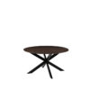LABEL51 Eetkamertafel Otis - Espresso - Mangohout - 130 cm - Rond - Afbeelding 2