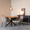 LABEL51 Eetkamertafel Otis - Espresso - Mangohout - 130 cm - Rond - Afbeelding 3