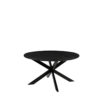 LABEL51 Eetkamertafel Otis - Zwart - Mangohout - 140 cm - Rond - Afbeelding 2