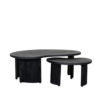 LABEL51 Salontafel Timon - Zwart - Mangohout - 100 cm - Afbeelding 3