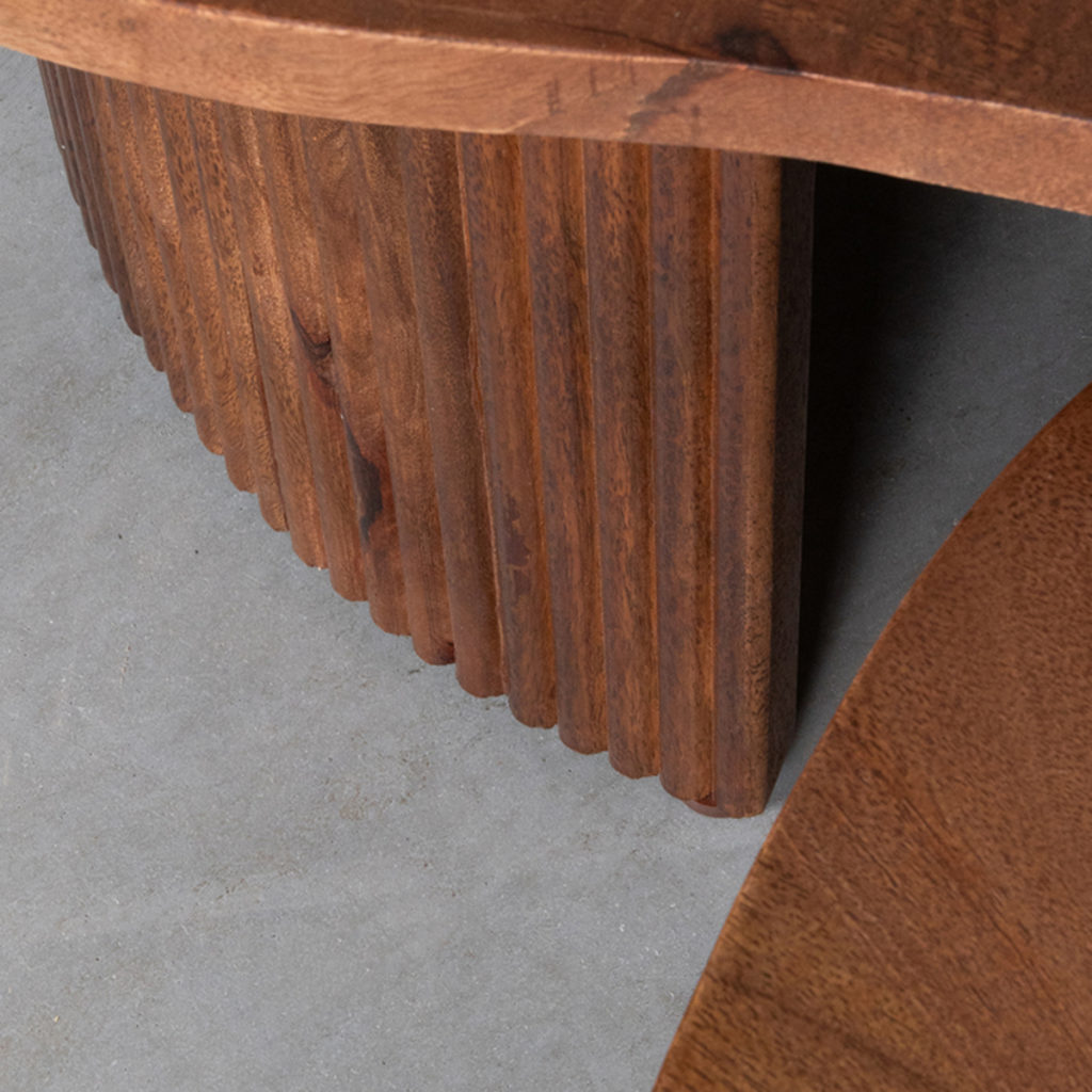 LABEL51 Salontafel Timon - Nature - Mangohout - 100 cm - Afbeelding 4