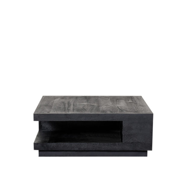 LABEL51 Salontafel Square - Zwart - Mangohout - 80 cm - Afbeelding 3