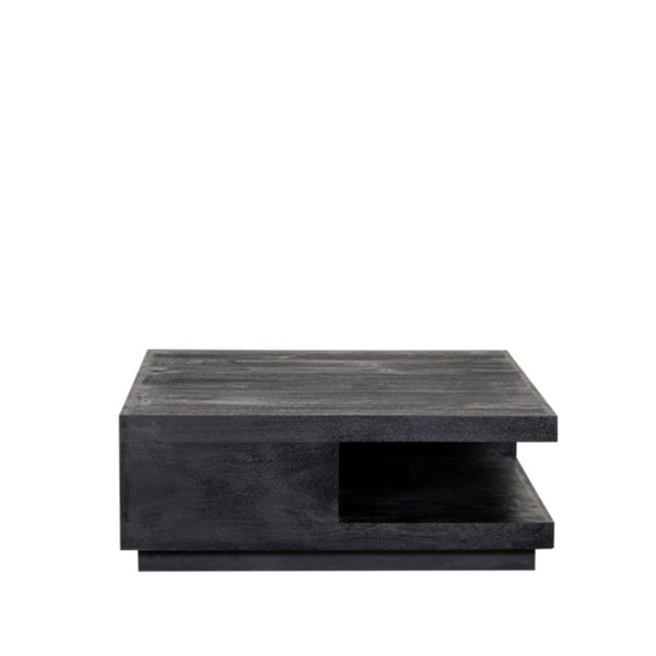LABEL51 Salontafel Square - Zwart - Mangohout - 80 cm - Afbeelding 4