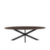 LABEL51 Eetkamertafel James - Espresso - Mangohout - 240 cm - Ovaal - Afbeelding 2