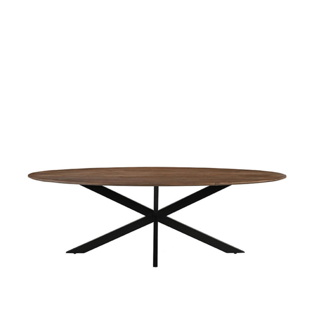 LABEL51 Eetkamertafel James - Nature - Mangohout - 240 cm - Ovaal - Afbeelding 2