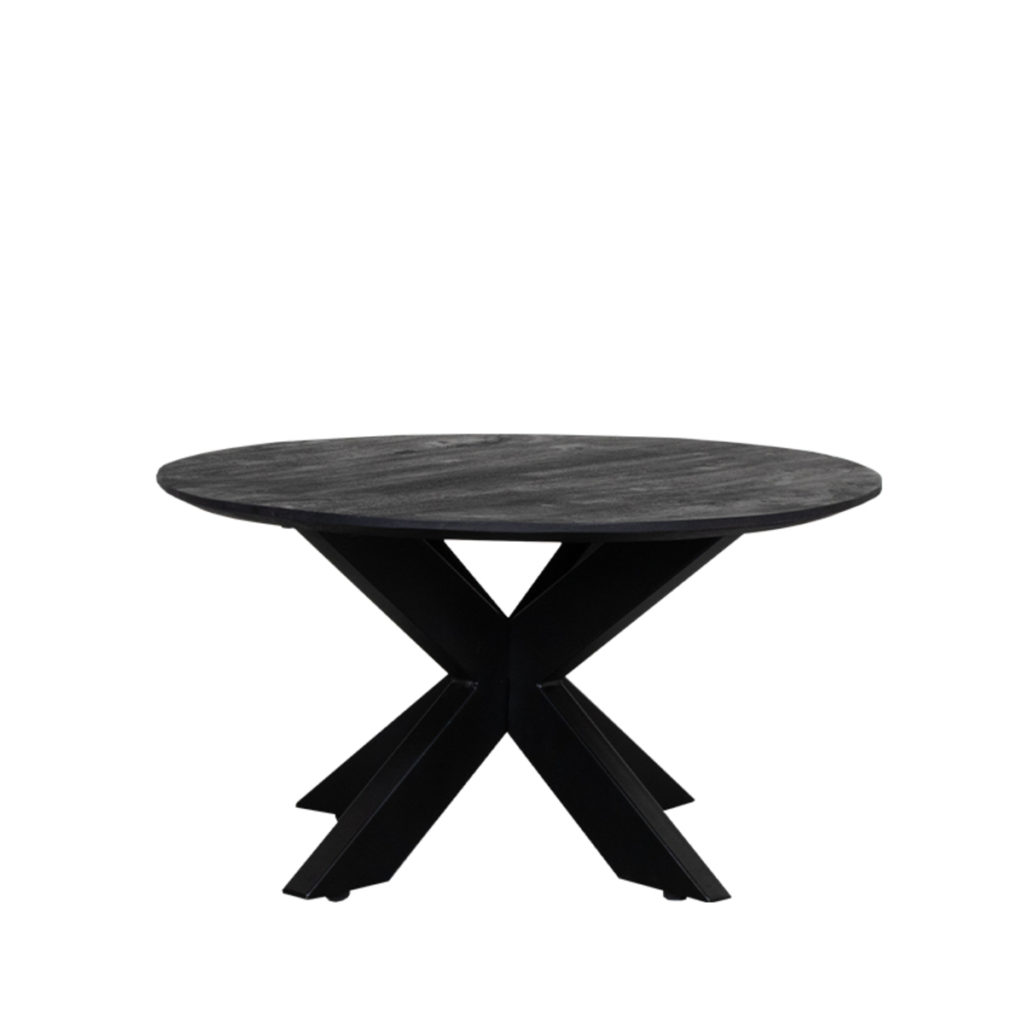 LABEL51 Salontafel Otis - Zwart - Mangohout - 80 cm - Afbeelding 3