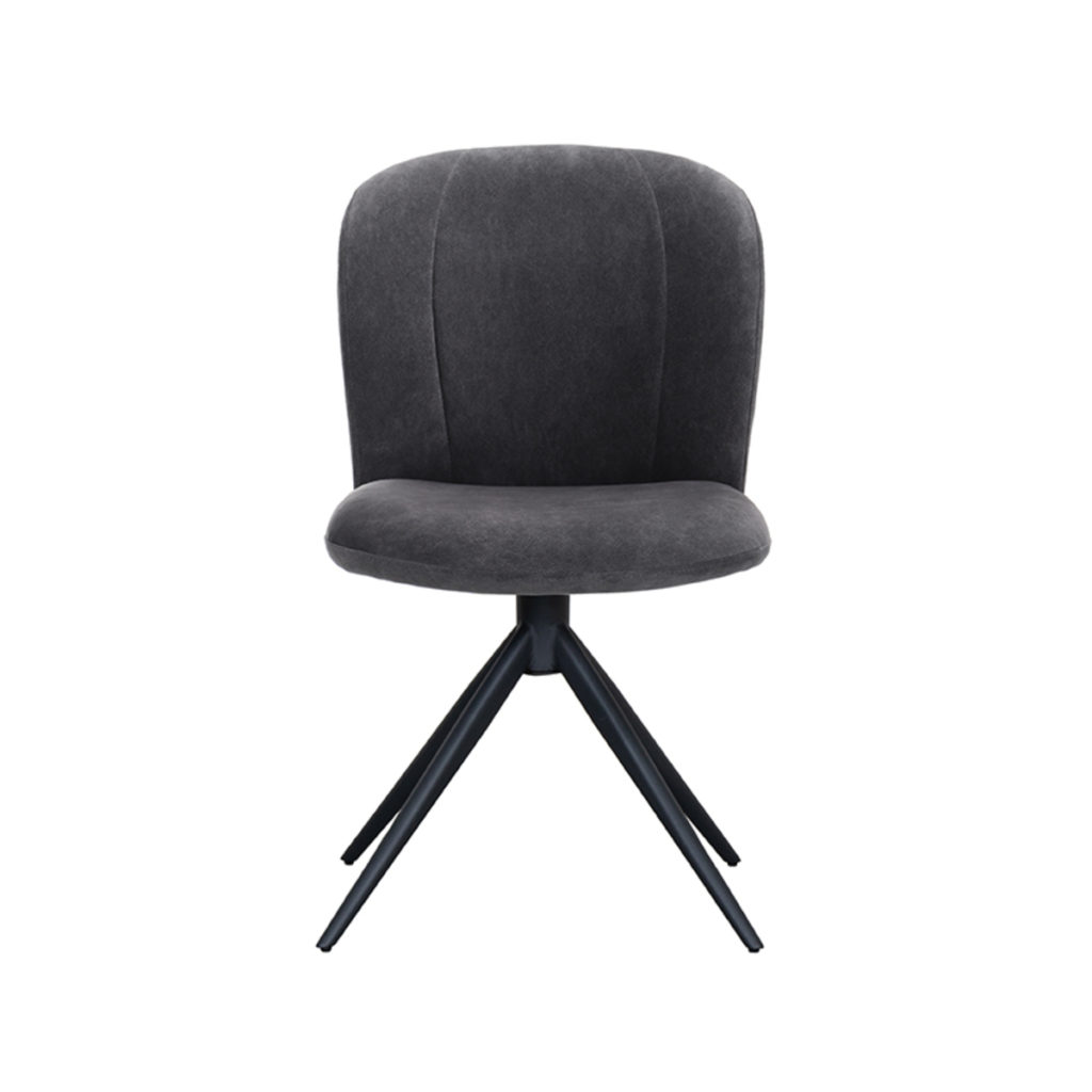 LABEL51 Eetkamerstoel Kimo - Antraciet - Cosmo - Zwart Onderstel - Afbeelding 3