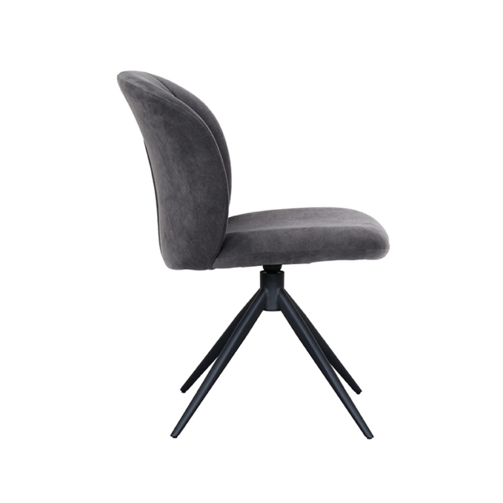LABEL51 Eetkamerstoel Kimo - Antraciet - Cosmo - Zwart Onderstel - Afbeelding 4