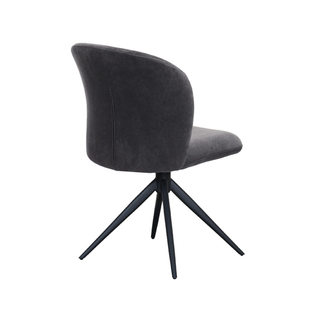 LABEL51 Eetkamerstoel Kimo - Antraciet - Cosmo - Zwart Onderstel - Afbeelding 5