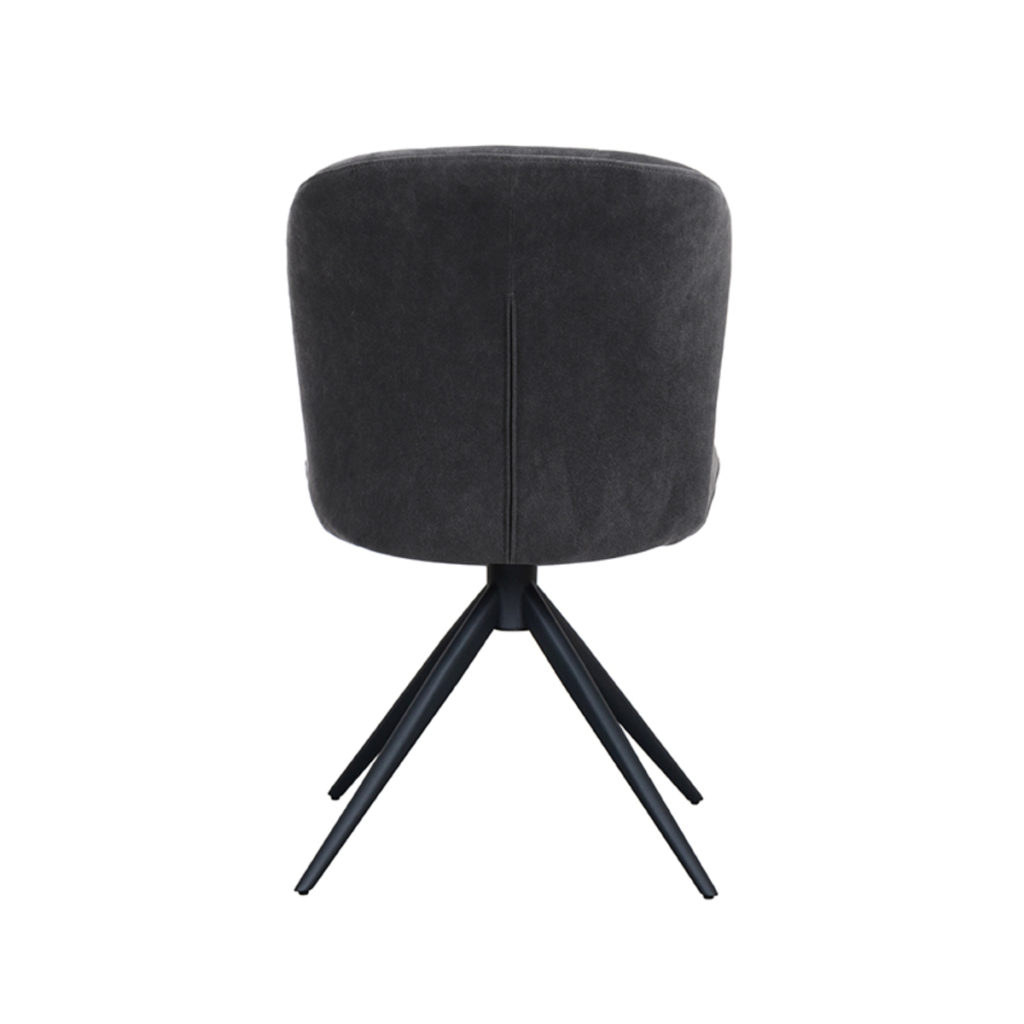 LABEL51 Eetkamerstoel Kimo - Antraciet - Cosmo - Zwart Onderstel - Afbeelding 6