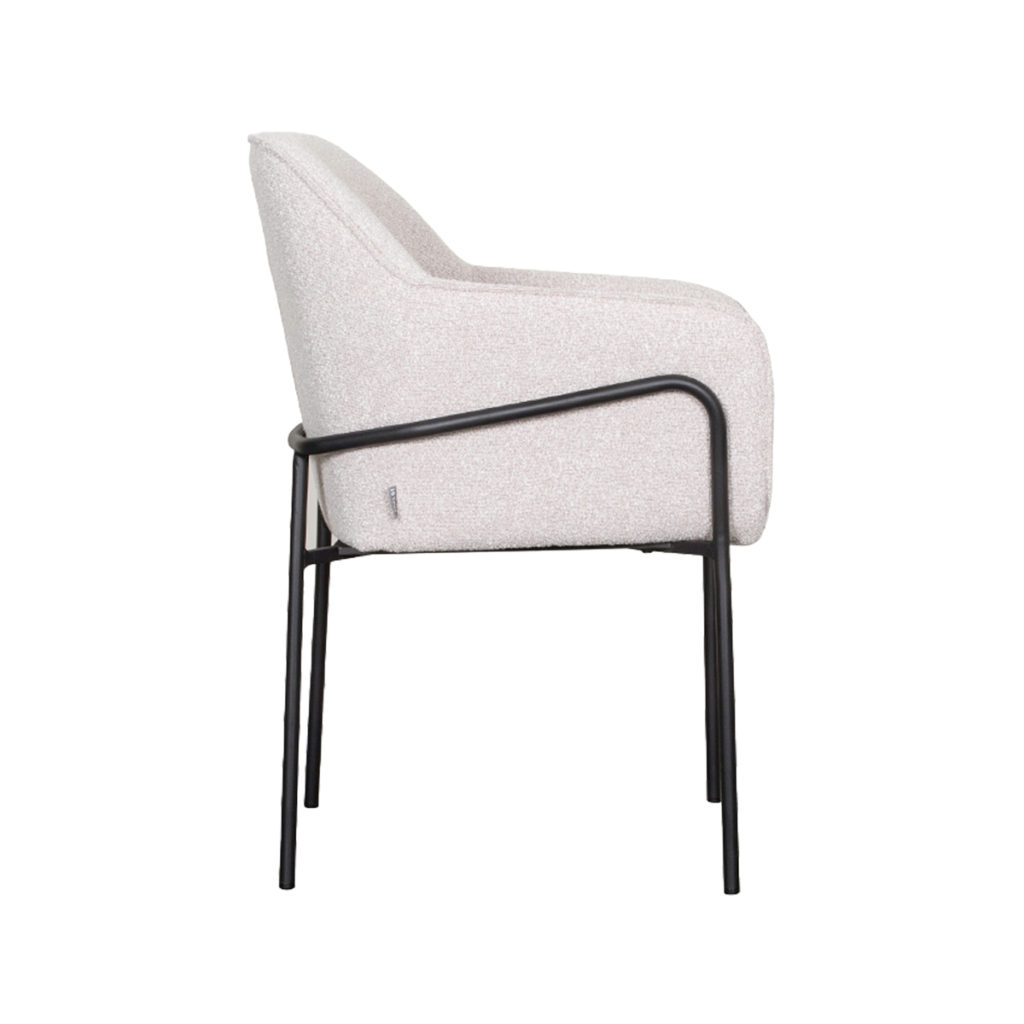 LABEL51 Eetkamerstoel Dexter - Naturel - Boucle - Afbeelding 3