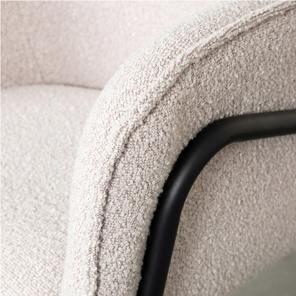 LABEL51 Eetkamerstoel Dexter - Naturel - Boucle - Afbeelding 6