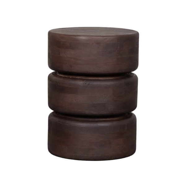 LABEL51 Bijzettafel Milly - Espresso - Mangohout - 35 cm - Afbeelding 4