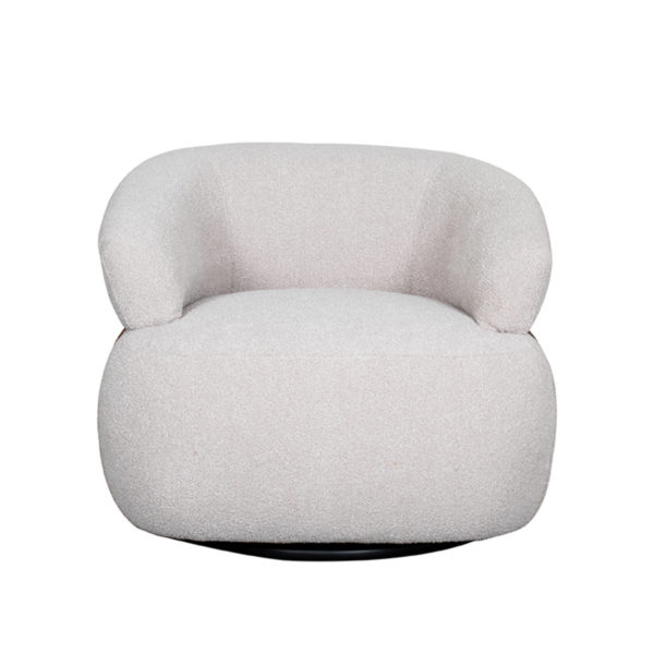 LABEL51 Fauteuil Valenza - Naturel - Boucle - Walnoot Eiken - Afbeelding 4