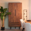 LABEL51 Bergkast Rio - Espresso - Mangohout - Hoge Kast