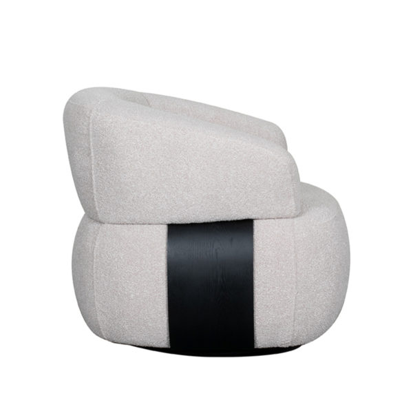 LABEL51 Fauteuil Valenza - Naturel - Boucle - Zwart Eiken - Afbeelding 5