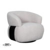 LABEL51 Fauteuil Valenza - Naturel - Boucle - Zwart Eiken - Afbeelding 2