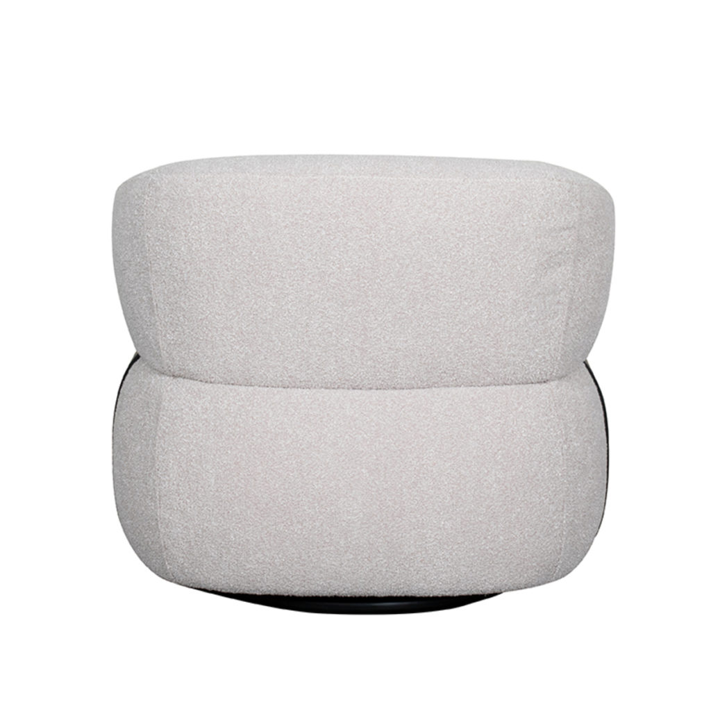LABEL51 Fauteuil Valenza - Naturel - Boucle - Zwart Eiken - Afbeelding 6