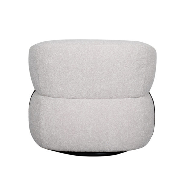 LABEL51 Fauteuil Valenza - Naturel - Boucle - Zwart Eiken - Afbeelding 6