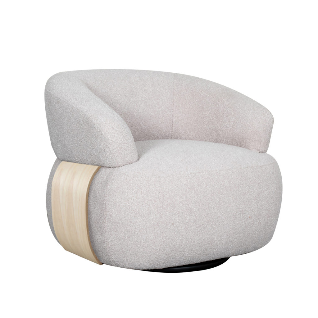 LABEL51 Fauteuil Valenza - Naturel - Boucle - Naturel Eiken - Afbeelding 2