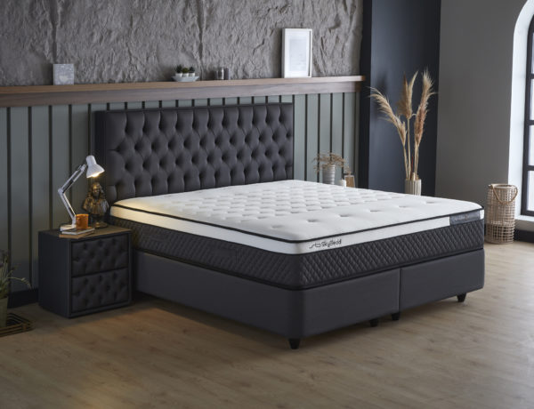 Opbergboxspring Chestybedd Antraciet 140x200 - Afbeelding 3