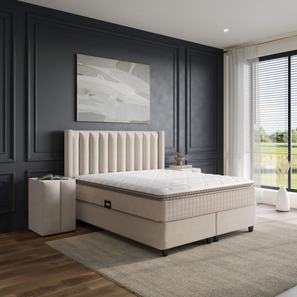 Opbergboxspring Blackpearl Beige 180x200 - Afbeelding 3