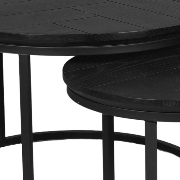 Salontafel Otik Black Oak | 70 cm | set van 2 - Afbeelding 3