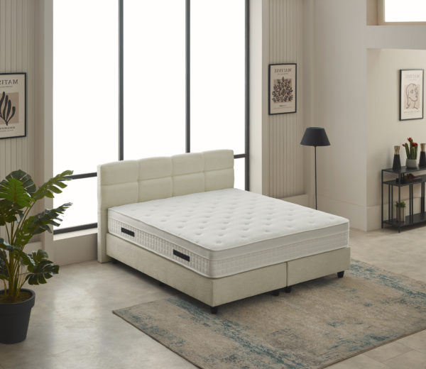 Boxspring Vida Teddy Bouclé Beige 160x200 - Afbeelding 3