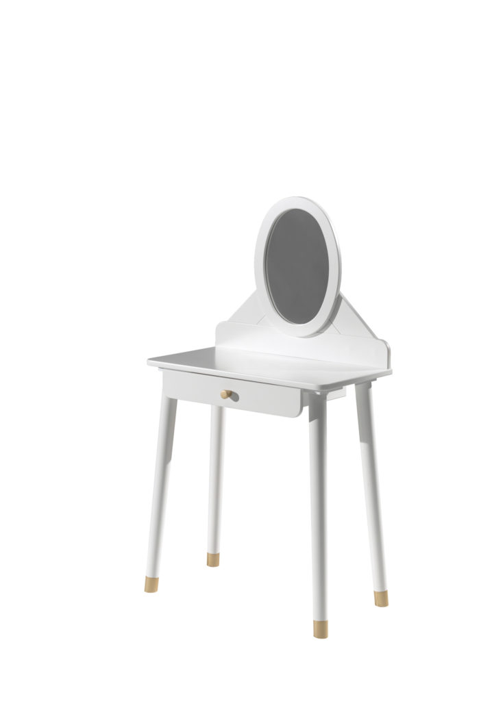 Deze BILLY-combinatie bestaat uit het witte BILLY-bed (90x200cm), het witte nachtkastje en de kaptafel. - Afbeelding 4