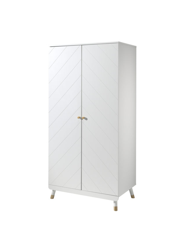 Deze BILLY-combinatie bestaat uit het witte BILLY-bed (90x200cm), het witte nachtkastje, de 2-deurs kleerkast en de commode. - Afbeelding 4