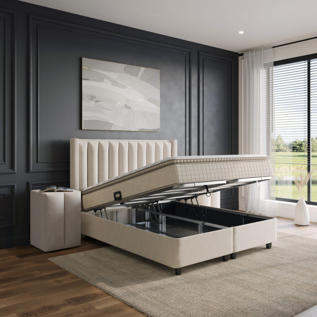 Opbergboxspring Blackpearl Beige 90x200 - Afbeelding 4