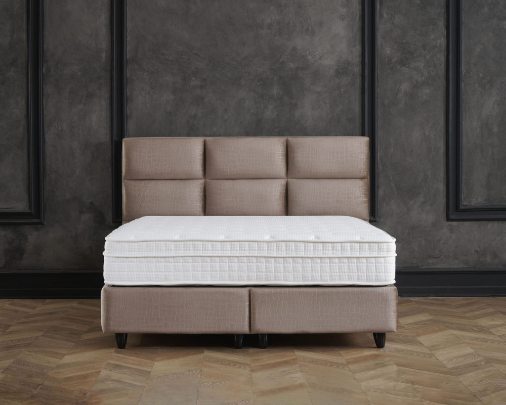 Opbergboxspring Mississippi Taupe 140x200 - Afbeelding 4