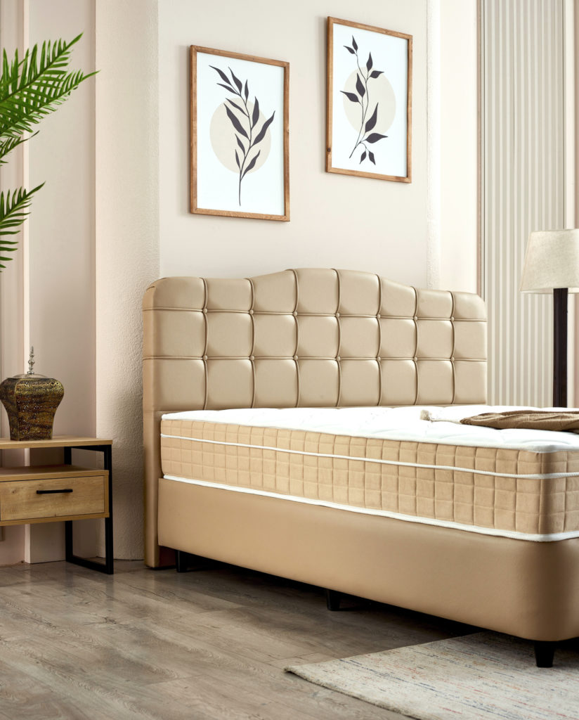 Opbergboxspring Marrakech Kunstleer Beige 160x200 - Afbeelding 5