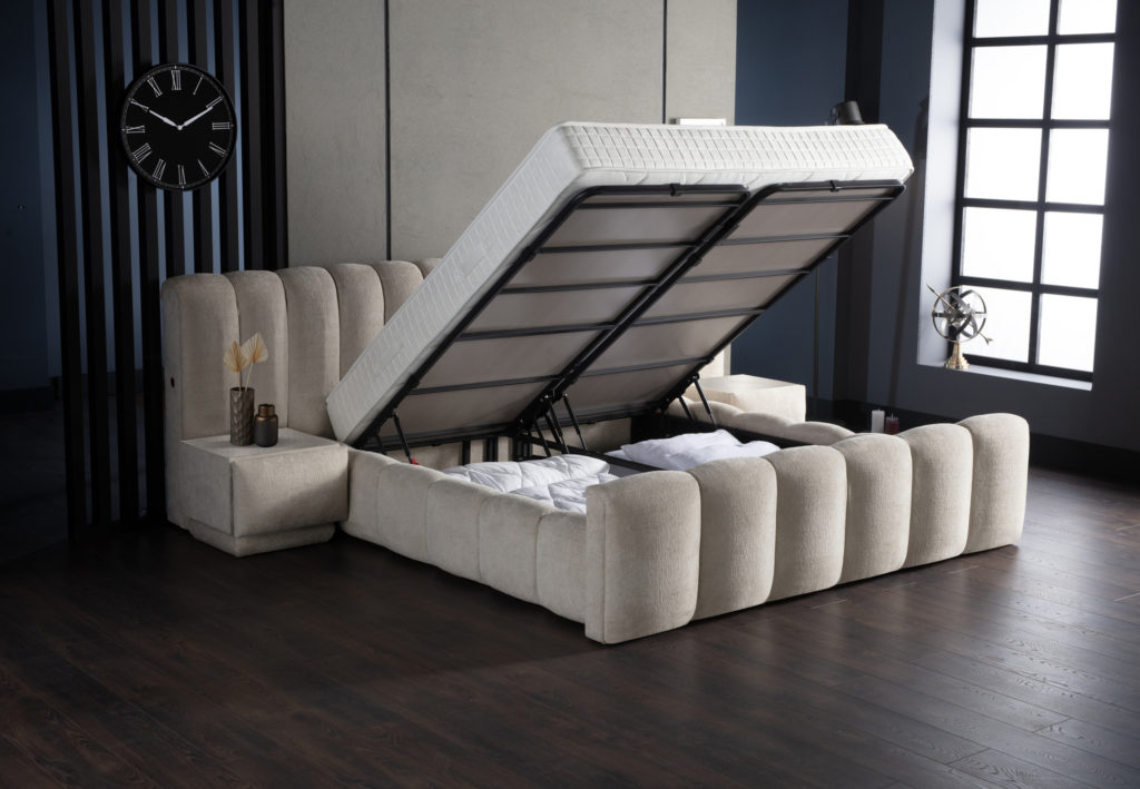 Opbergboxspring Iosbedd Beige 160x200 - Afbeelding 6