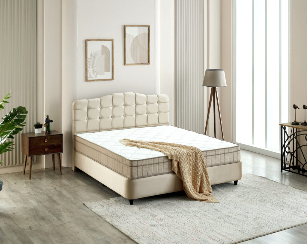 Opbergboxspring Marrakech Velvet Beige 160x200 - Afbeelding 6