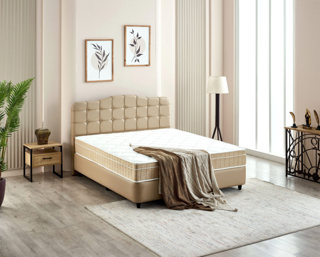 Opbergboxspring Marrakech Kunstleer Beige 160x200 - Afbeelding 6