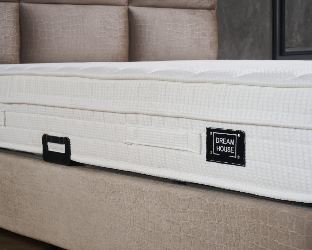 Opbergboxspring Mississippi Taupe 140x200 - Afbeelding 6
