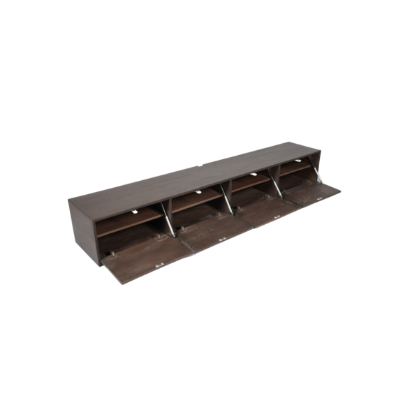 Zwevend tv meubel Vision Walnut | 240 cm - Afbeelding 8