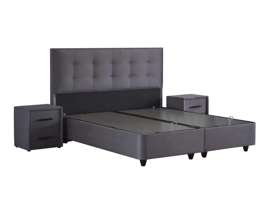Opbergboxspring Modebedd Antraciet 140x200 - Afbeelding 9