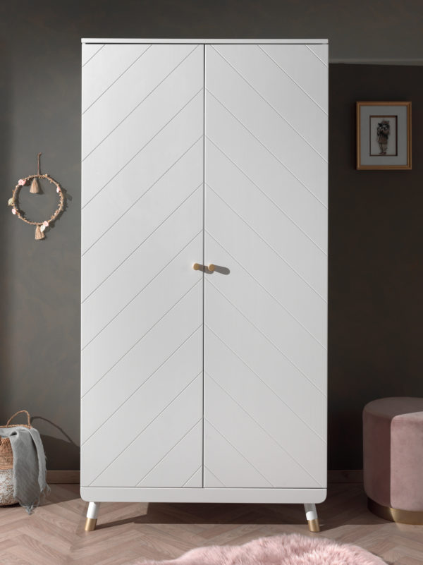 Deze BILLY-combinatie bestaat uit het witte BILLY-bed (90x200cm), het witte nachtkastje, de 2-deurs kleerkast en de commode. - Afbeelding 10