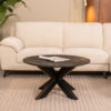LABEL51 Salontafel Otis - Zwart - Mangohout - 80 cm - Afbeelding 2
