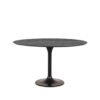 LABEL51 Eetkamertafel Otto - Zwart - Mangohout - 130 cm - Rond - Afbeelding 2