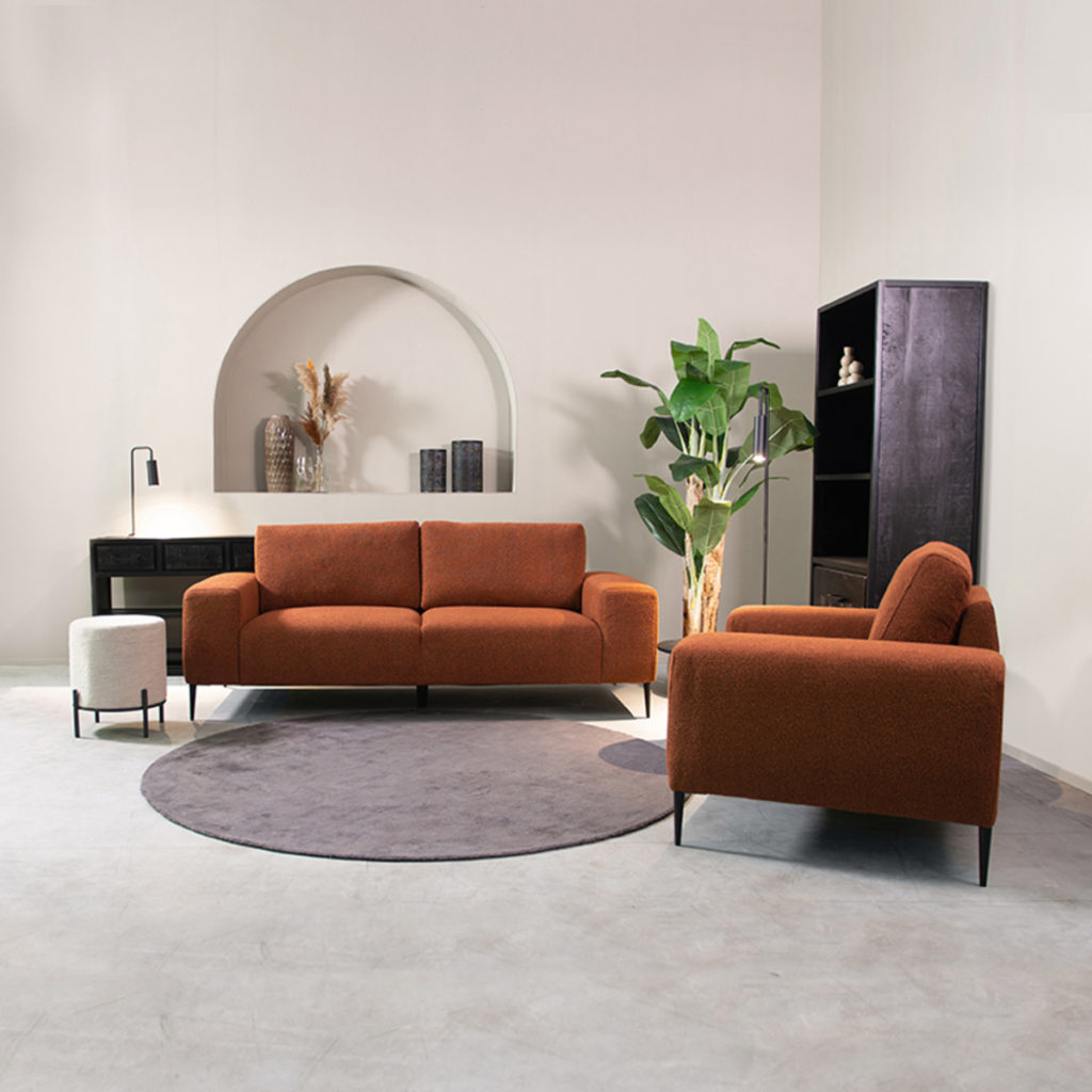 LABEL51 Bank Ferraro - Rust - Boucle - 3-Zits - Afbeelding 6