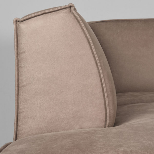 LABEL51 Hoekbank Kay - Taupe - Microfiber - Links - Afbeelding 3