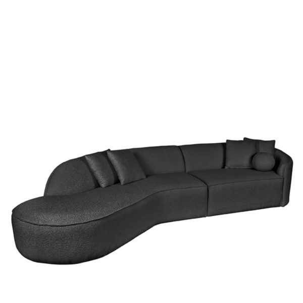 LABEL51 Bank Stelvio - Antraciet - Boucle - 4-Zits - Afbeelding 3