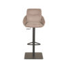 LABEL51 Barkruk Beauty - Taupe - Micro Suede - Gaslift - Afbeelding 5